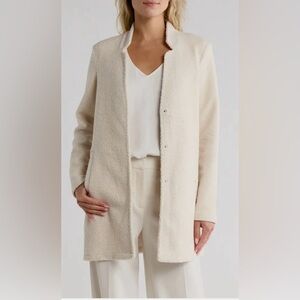 NWT Vero Moda Sally Katrine Minimalist Preppy Coat Birch Cream Size Medium